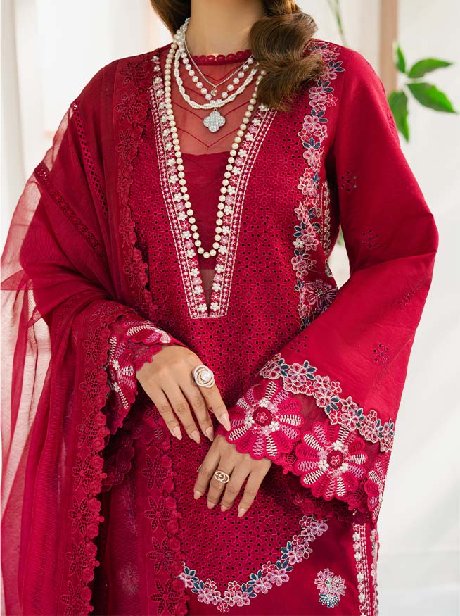 Zevk | Flora Festive Lawn | ZINNIA - House Of Hania
