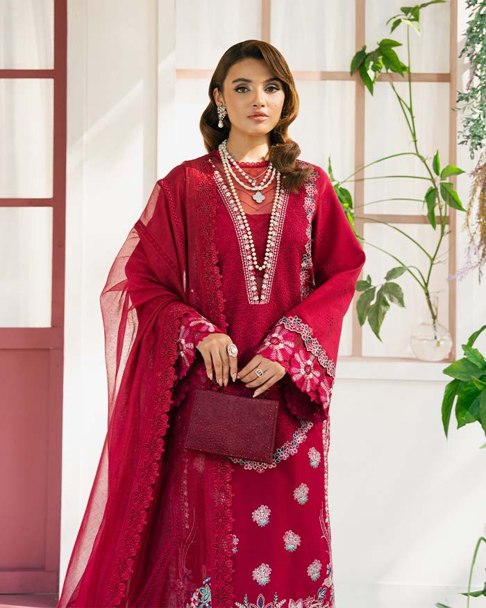 Zevk | Flora Festive Lawn | ZINNIA - House Of Hania