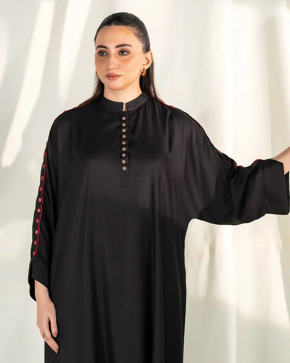 Zevk | Winter Flavour Kaftan | BLACK BERRY - House Of Hania