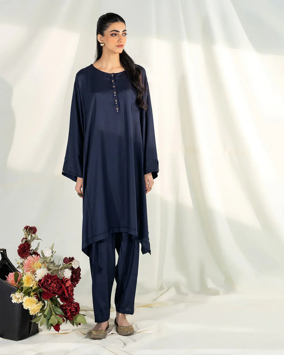 Zevk | Winter Flavour Kaftan | ROYAL BLUE - House Of Hania