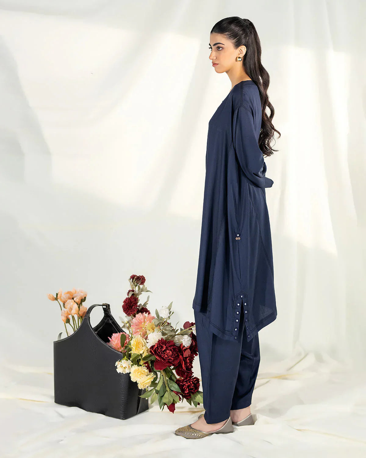 Zevk | Winter Flavour Kaftan | ROYAL BLUE - House Of Hania
