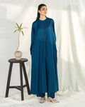 Zevk | Winter flavour Kaftan | AQUA TEAL - House Of Hania
