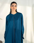 Zevk | Winter flavour Kaftan | AQUA TEAL - House Of Hania