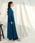 Zevk | Winter flavour Kaftan | AQUA TEAL - House Of Hania