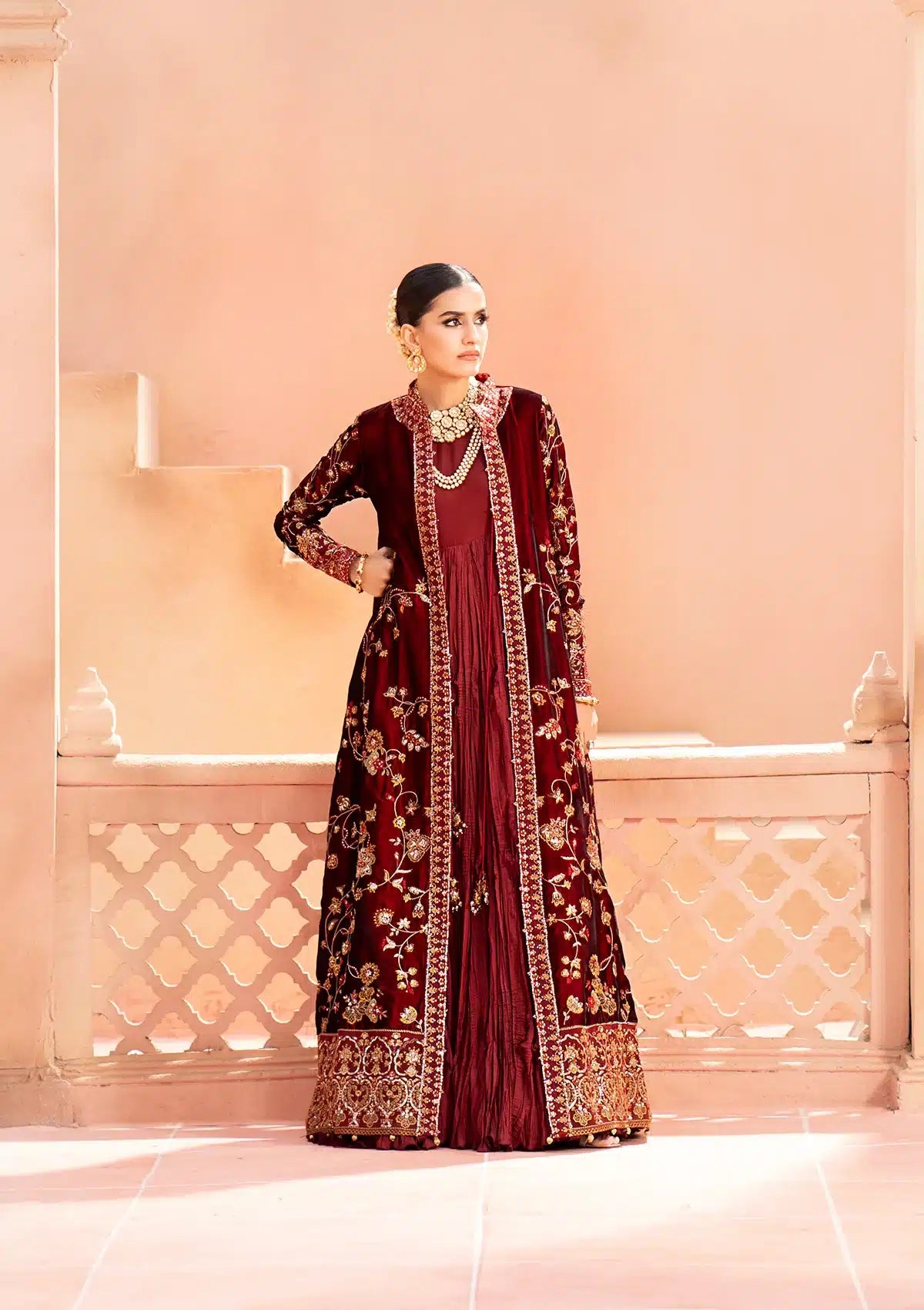 Aik Atelier | Zardozi Velvet 23 | 07 - House Of Anaya