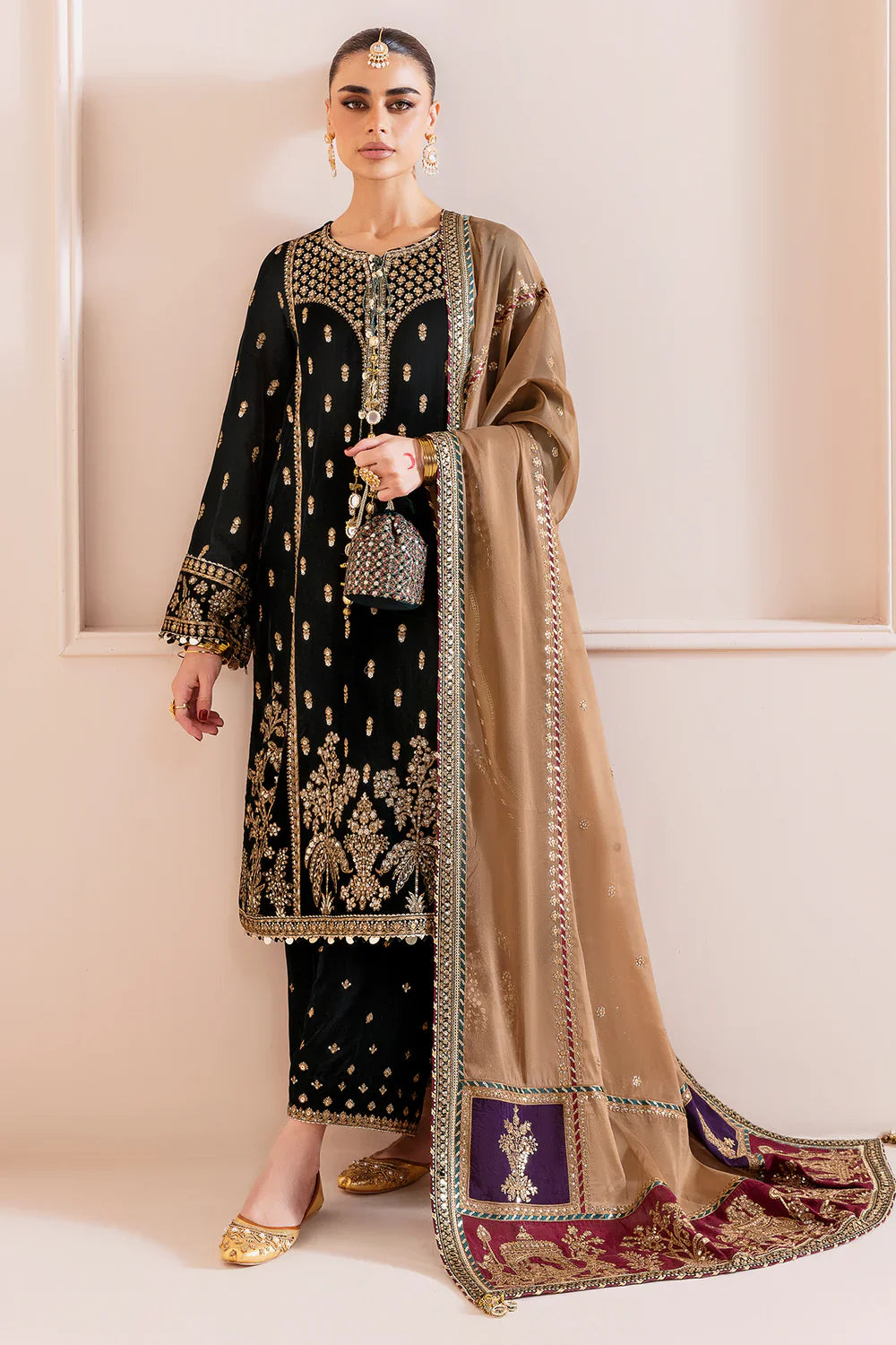jazmin | Chandani Velvet Formals '25 | Embroidered Velvet Formal CVF D-01 - House Of Hania