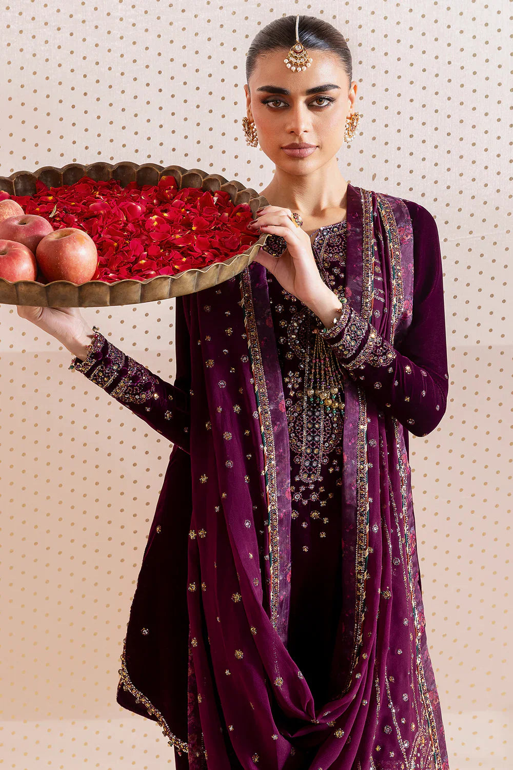 jazmin | Chandani Velvet Formals '25 | Embroidered Velvet Formal CVF D-05 - House Of Hania