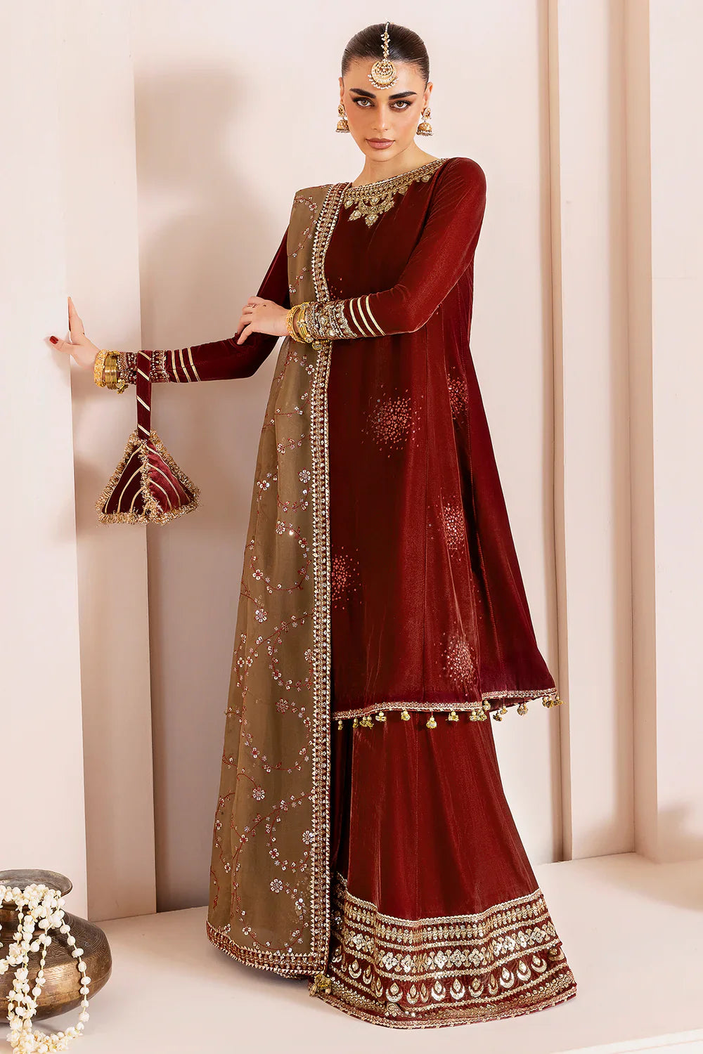 jazmin | Chandani Velvet Formals '25 | Embroidered Velvet Formal CVF D-07 - House Of Hania