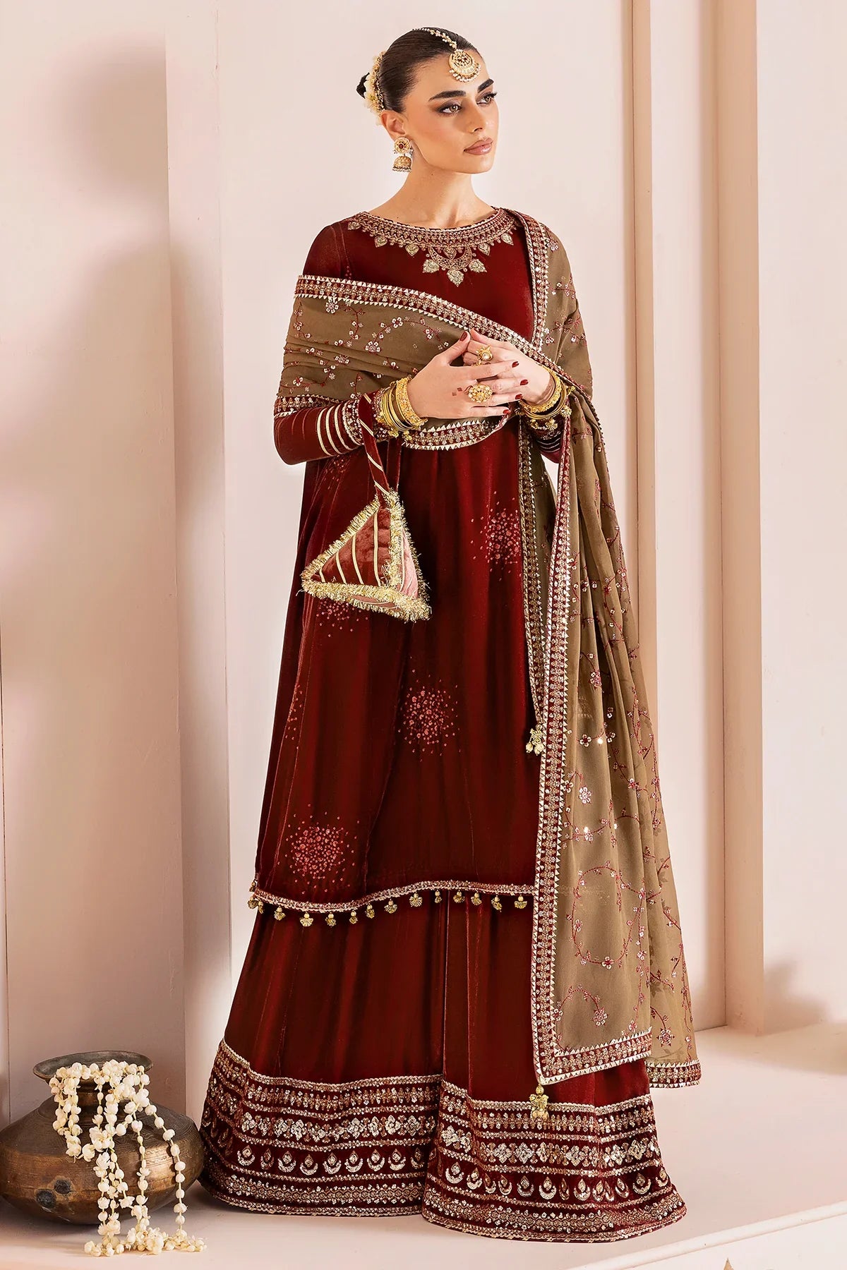 jazmin | Chandani Velvet Formals '25 | Embroidered Velvet Formal CVF D-07 - House Of Hania