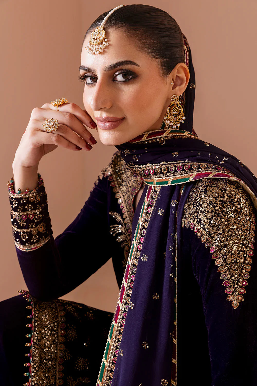 jazmin | Chandani Velvet Formals '25 | Embroidered Velvet Formal CVF D-08 - House Of Hania