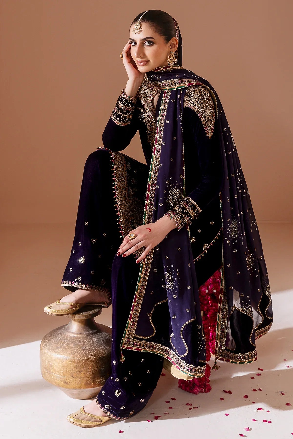 jazmin | Chandani Velvet Formals '25 | Embroidered Velvet Formal CVF D-08 - House Of Hania