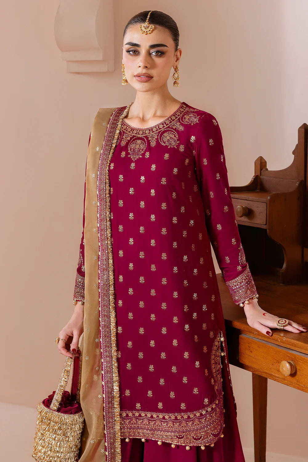 jazmin | Chandani Velvet Formals '25 | Embroidered Velvet Formal CVF D-11 - House Of Hania