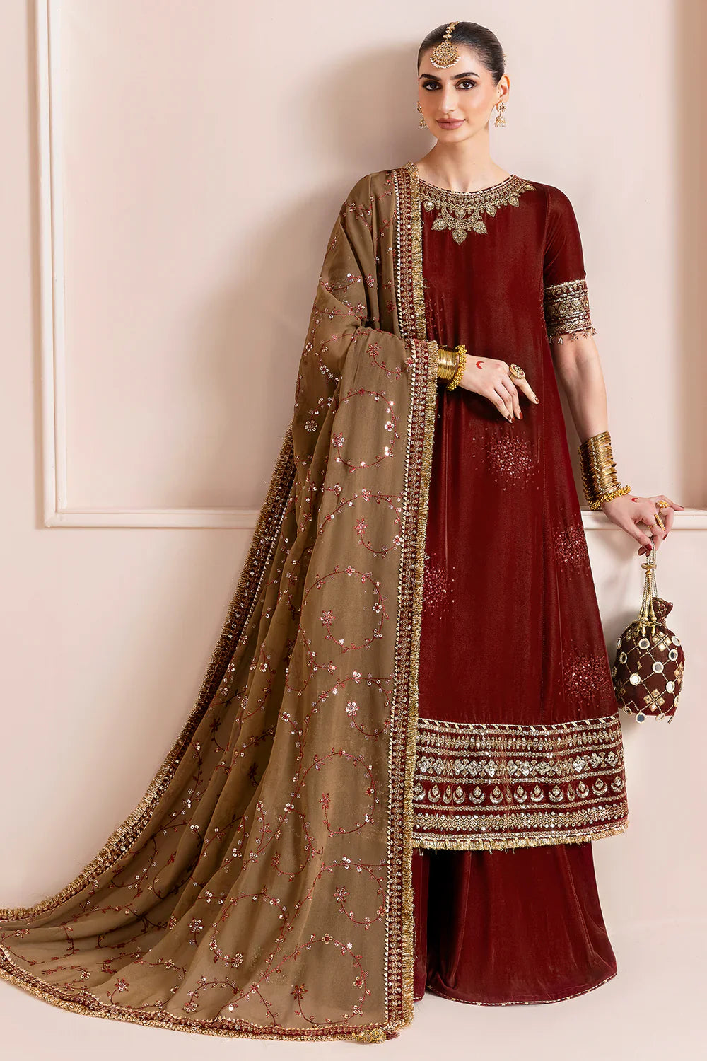 jazmin | Chandani Velvet Formals '25 | Embroidered Velvet Formal CVF D-13 - House Of Hania