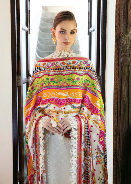 kanwal Malik | Mayal Luxury Lawn | Cerise - House Of Hania