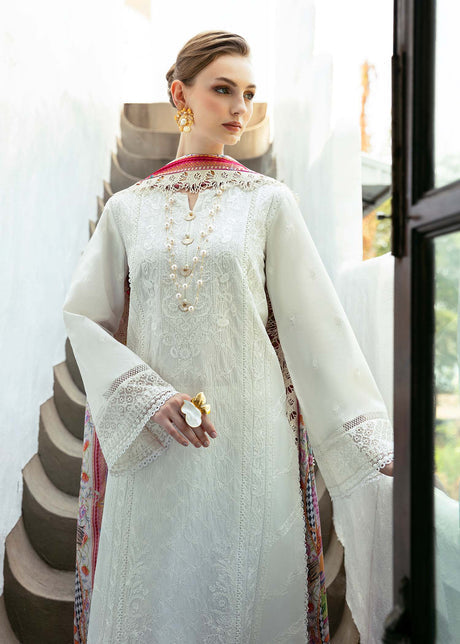 kanwal Malik | Mayal Luxury Lawn | Cerise - House Of Hania