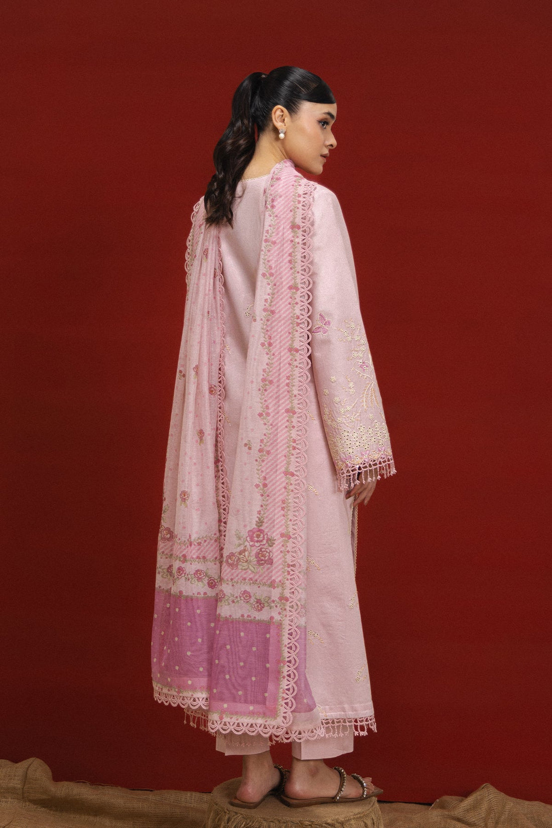 Model wearing Afrozeh Blair shirt & trouser set